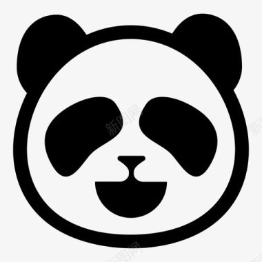 熊猫动物头图标图标