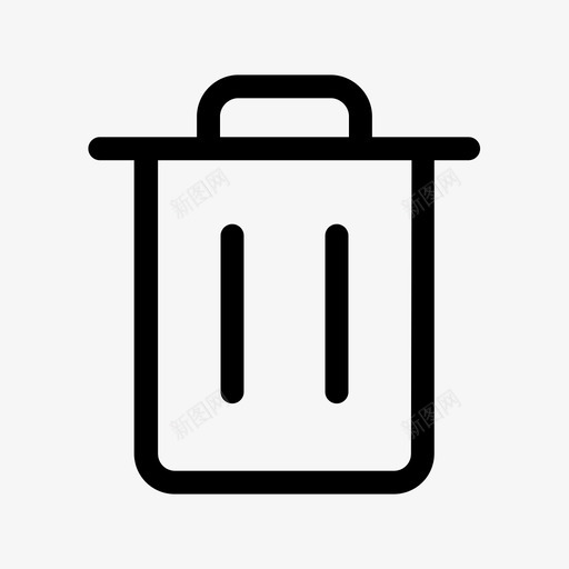删除垃圾桶按钮图标svg_新图网 https://ixintu.com 删除 垃圾桶 按钮
