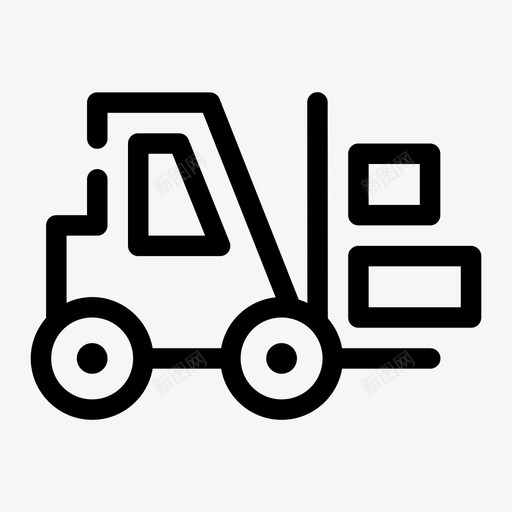 叉车送货搬运图标svg_新图网 https://ixintu.com 卡车 叉车 搬运 机器 物流4个间隙介质 送货