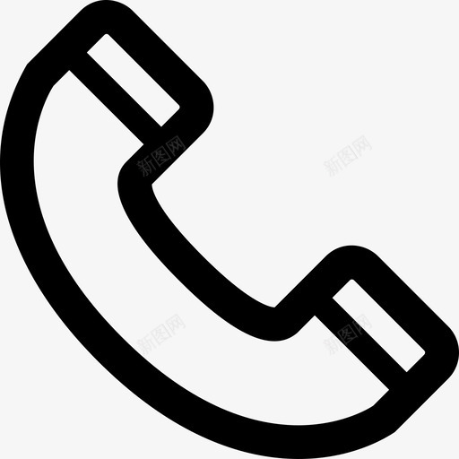 电话通讯号码图标svg_新图网 https://ixintu.com 号码 电话 粗轮廓 通讯