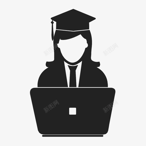 电子学习档案电脑女性图标svg_新图网 https://ixintu.com 女性 学习 学生 电子学习档案 电脑