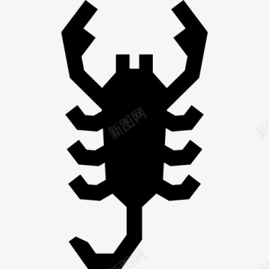 蝎子多毛昆虫图标图标