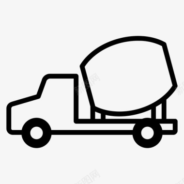 卡车汽车水泥车图标图标