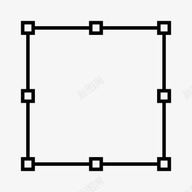 矩形控制柄调整大小图标图标