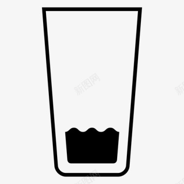 玻璃水四分之一数量容器图标图标