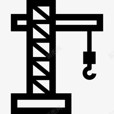 塔吊建筑重型图标图标