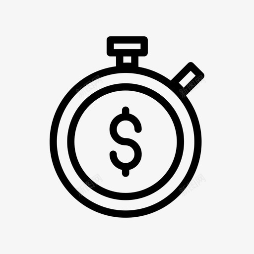 计时器业务时钟图标svg_新图网 https://ixintu.com 业务 业务和财务行图标 时钟 秒表 美元 计时器