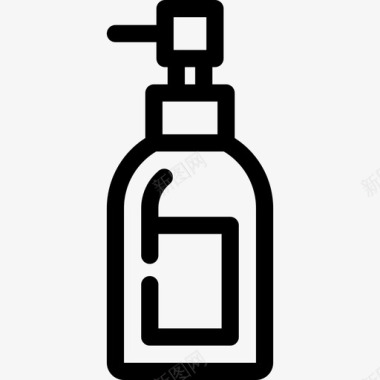 香皂美容院直线型图标图标