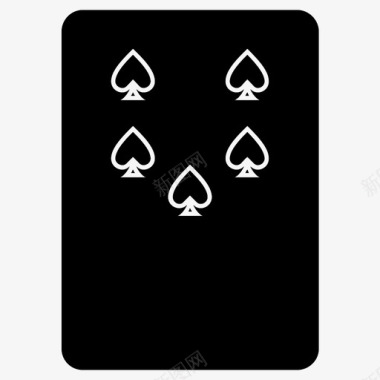 扑克牌9黑桃黑桃牌图标图标