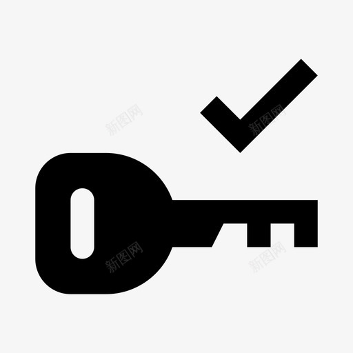 钥匙检查密码图标svg_新图网 https://ixintu.com 安全 实心 密码 接口2 检查 解锁 钥匙