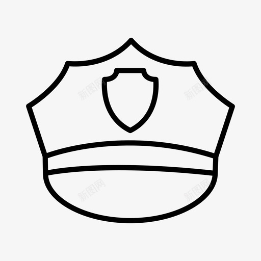 警帽警察执法图标svg_新图网 https://ixintu.com 执法 警官 警察 警帽