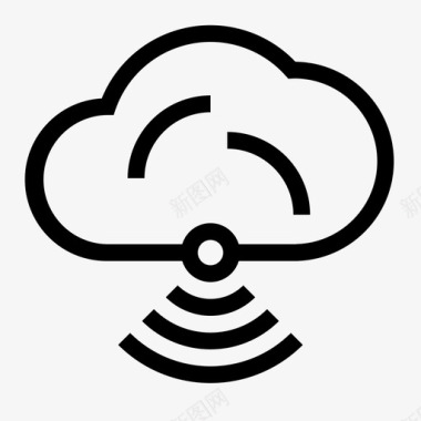 无线接入云数据图标图标