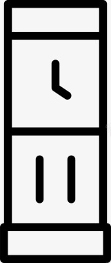 复古钟模拟家具图标图标