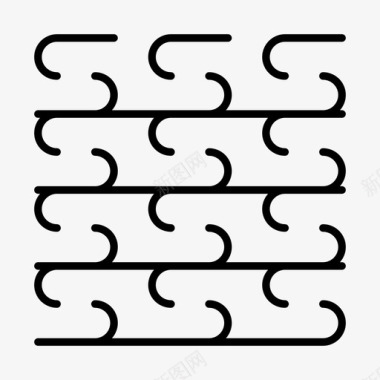 曲线纹理s形瓷砖图标图标