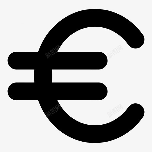 欧元货币收入图标svg_新图网 https://ixintu.com 收入 欧元 符号 货币