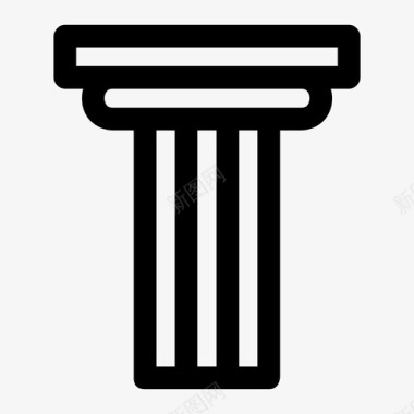 立柱古建筑希腊语图标图标