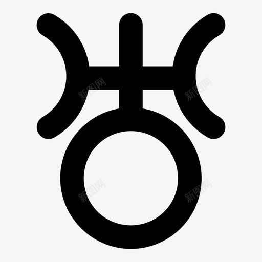 天王星黄道十二宫行星图标svg_新图网 https://ixintu.com 天王星 黄道十二宫行星