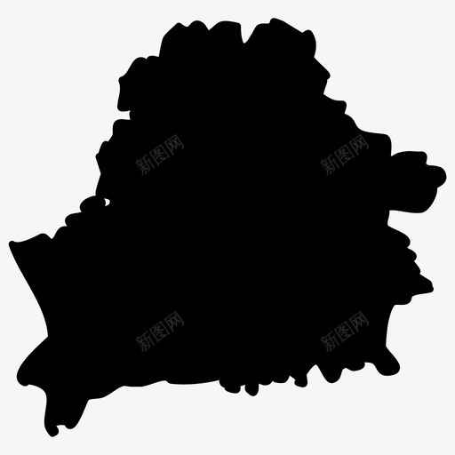白俄罗斯地图欧洲国家地图填充图标svg_新图网 https://ixintu.com 欧洲国家地图填充 白俄罗斯地图
