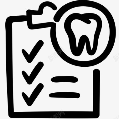 牙科清单护理发票图标图标