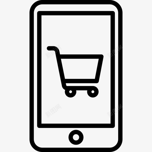 在smaphone科技购物成瘾上购物图标svg_新图网 https://ixintu.com 在smaphone 科技 购物成瘾上购物