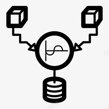 聚类分析数据过程图标图标