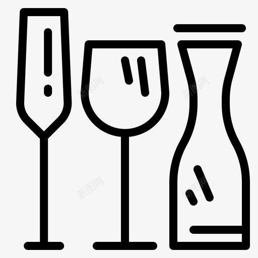 玻璃瓶子饮料图标svg_新图网 https://ixintu.com 家具 玻璃 瓶子 葡萄酒 饮料