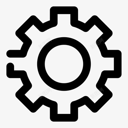 齿轮控制机械图标svg_新图网 https://ixintu.com 修理 基本组件间隙粗体 控制 机械 设置 齿轮
