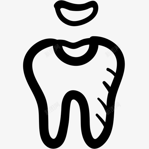磨牙洞龋齿牙科图标svg_新图网 https://ixintu.com 医学 牙科 牙科治疗 牙科涂鸦 磨牙洞 龋齿