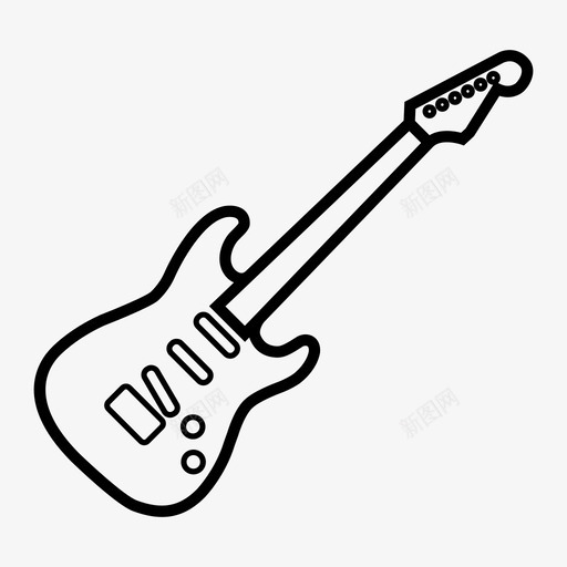 电吉他乐队乐器图标svg_新图网 https://ixintu.com 乐器 乐队 电吉他 音乐