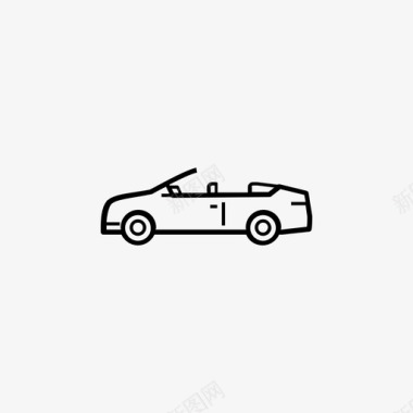 小型轿车敞篷车露天图标图标