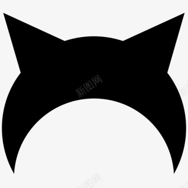 猫咪帽女性女权主义者图标图标