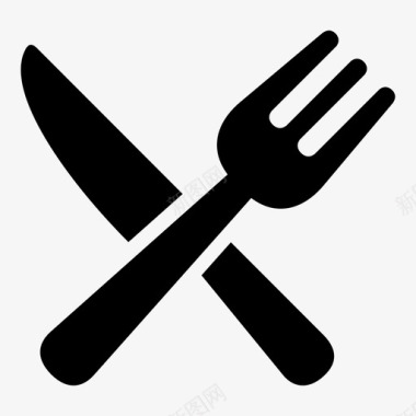 叉子吃的刀图标图标