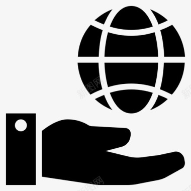 全球国际互联网图标图标