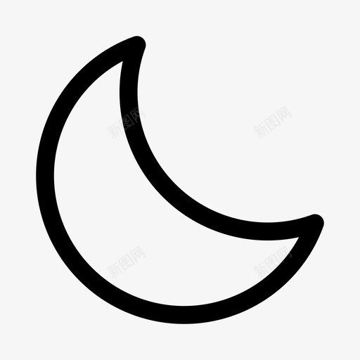 月亮预报半月图标svg_新图网 https://ixintu.com 半月 夜晚 天气 晴朗的天气 月亮 预报