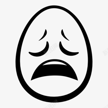 厌脸蛋头表情符号累脸蛋头表情符号复活节图标图标