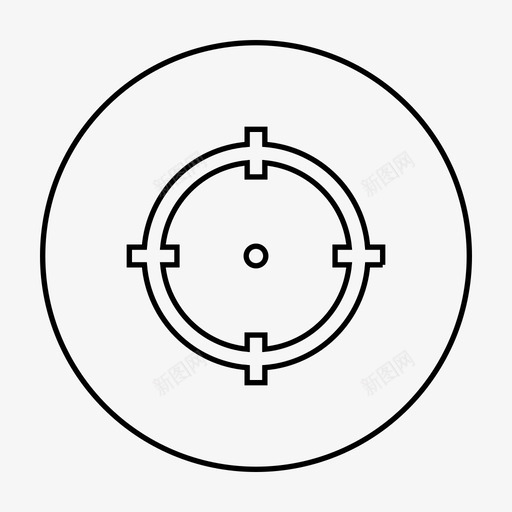 目标靶心捕捉图标svg_新图网 https://ixintu.com 射击 捕捉 目标 瞄准准心 集中 集中火力 靶心