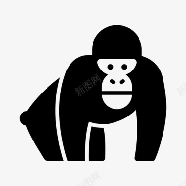 大猩猩动物猿猴图标图标