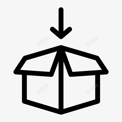 进货包装箱子信件图标svg_新图网 https://ixintu.com 信件 物流4种介质 箱子 进货包装