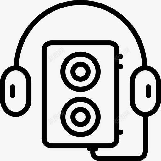随身听盒式录音机音乐图标svg_新图网 https://ixintu.com 便携式盒式录音机 声音 盒式录音机 随身听 音乐