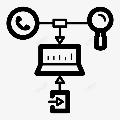 数据消耗活动交互图标svg_新图网 https://ixintu.com 交互 大数据 数据消耗 活动 系统