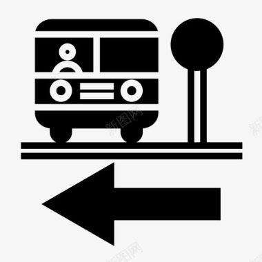 巴士站方向巴士站方向标志图标图标