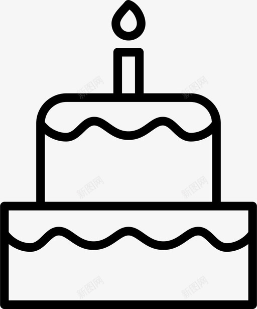 生日蛋糕庆祝生日快乐图标svg_新图网 https://ixintu.com 庆祝 生日快乐 生日蛋糕 结婚蛋糕
