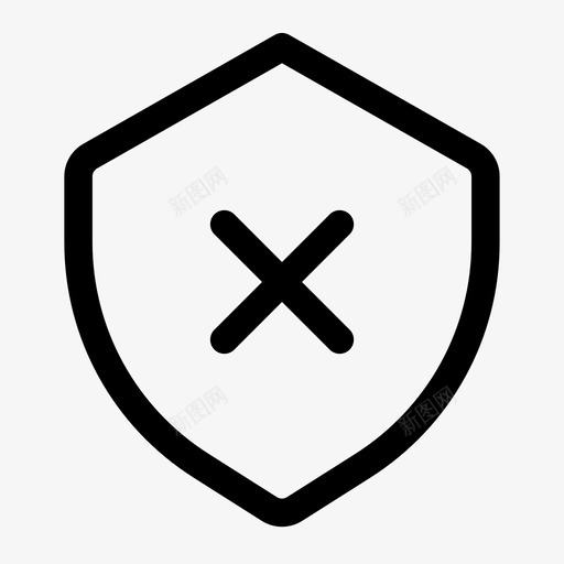 屏蔽错误禁用不安全图标svg_新图网 https://ixintu.com 不安全 屏蔽错误 清晰通用 病毒 禁用