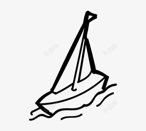 帆船水水上运动场图标svg_新图网 https://ixintu.com 帆船 水 水上运动场 风