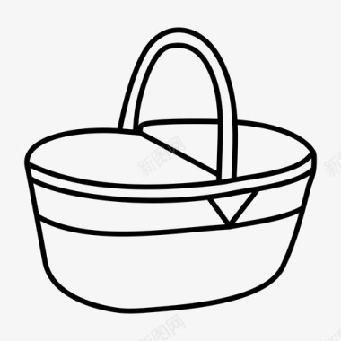 野餐篮容器篮子图标图标