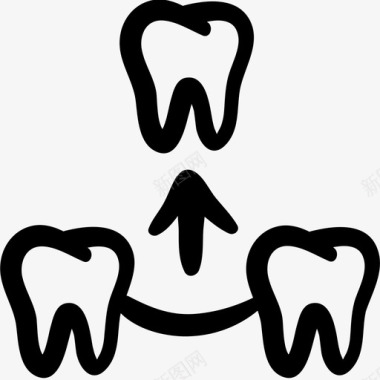 拔牙护理牙科图标图标