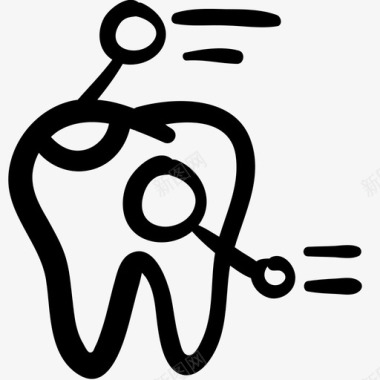 牙科记录牙医细节图标图标