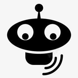 机器人说话助手说话人工智能通讯器外星人图标高清图片