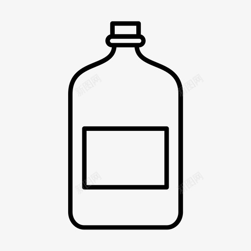 瓶装饮料西式图标svg_新图网 https://ixintu.com 威士忌 狂野西部 瓶装 西式 饮料