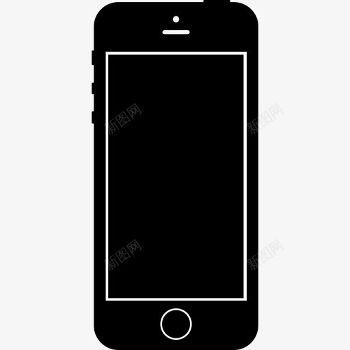 iphone5苹果手机图标svg_新图网 https://ixintu.com iphone5 手机 智能手机 苹果
